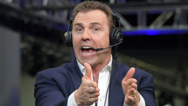 Bill Romanowski on a TV set