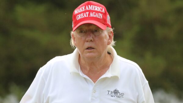 Donald Trump at a LIV Golf event