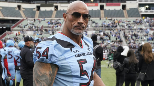 The Rock at an XFL game