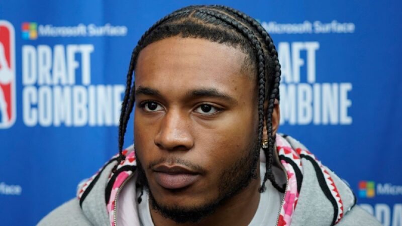 Cam Whitmore looking on