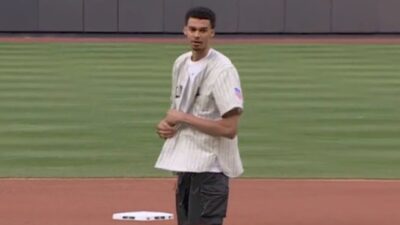 Victor Wembanyama on the mound