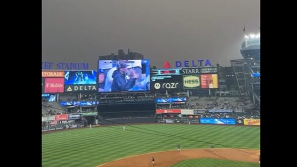 A look at the sky by Yankee Stadium