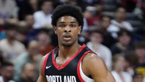 Scoot Henderson in a Blazers uniform