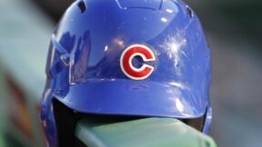 A Chicago Cubs helmet