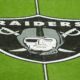 The Raiders logo at midfield