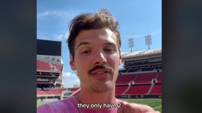 A fan snuck into Louisville stadium