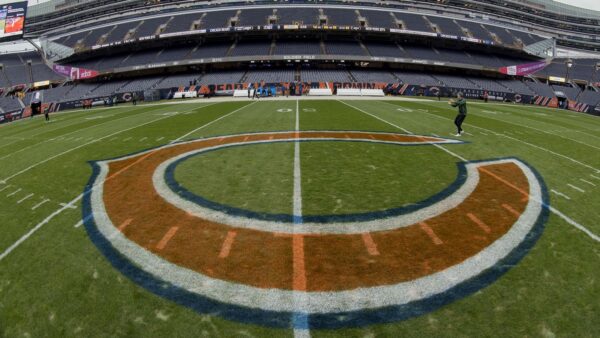 Chicago Bears logo at Soldier Field