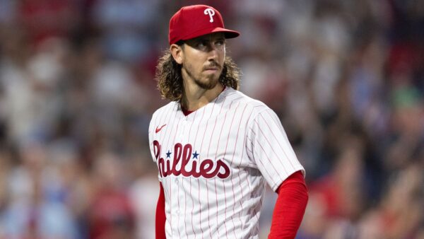 Michael Lorenzen in a Phillies uniform