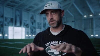 Aaron Rodgers during an interview