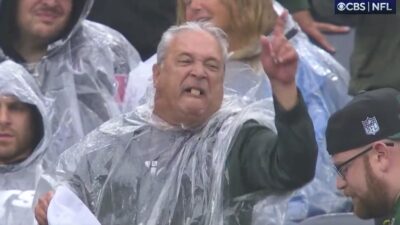A Jets fan nearly loses his teeth