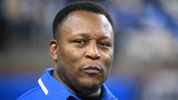 Barry Sanders at a Lions game