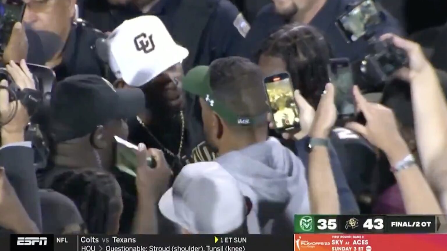 Deion Sanders, Jay Norvell share respectful handshake after game