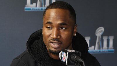 Dion Lewis at a press conference