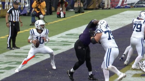 Gardner Minshew steps out of the end zone