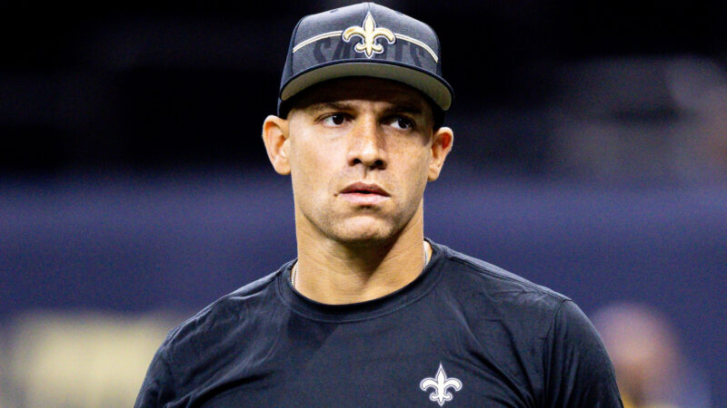 Jimmy Graham looks on