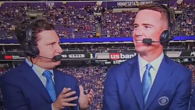 Andrew Catalon and Matt Ryan in the booth