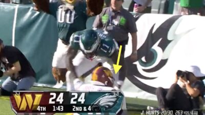 AJ Brown taunts an opponent