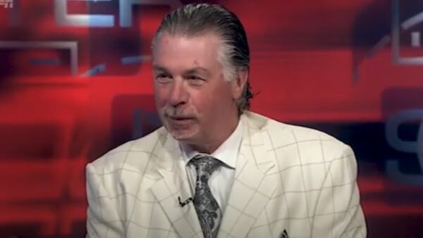 Barry Melrose on the ESPN set