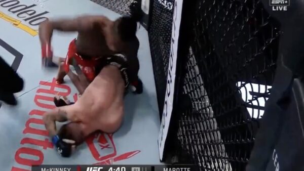 Terrance McKinney beating on Brendan Marotte at UFC Vegas 81