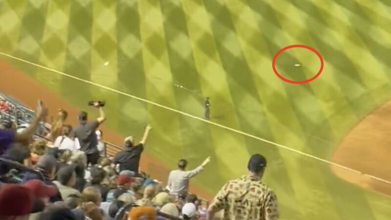 Diamondbacks fans throw paper airplanes during Game 4 of the 2023 World Series