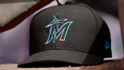 A Miami Marlins hat