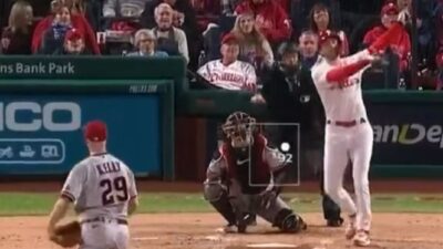 Trea Turner homering off Merrill Kelly