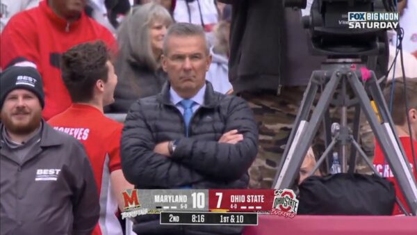 Urban Meyer looking unhappy