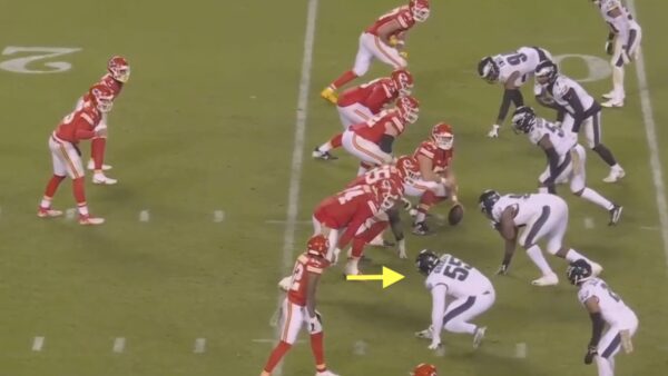 Eagles and Chiefs at the line of scrimmage