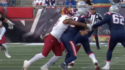 KJ Henry tackles Mac Jones