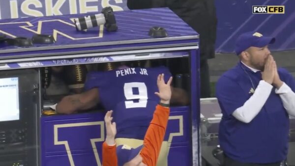 Washington QB Michael Penix Jr. looks away during final seconds of Apple Cup against Washington State