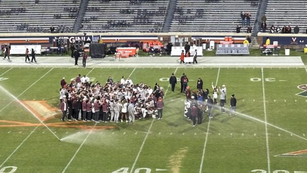 Virginia Tech gets doused by sprinklers after beating Virginia