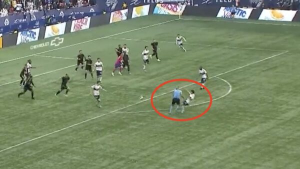 Whitecaps player knocked down by MLS referee Tim Ford