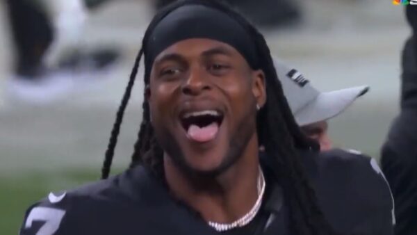 Davante Adams with his tongue out