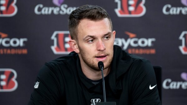 Jake Browning at a press conference