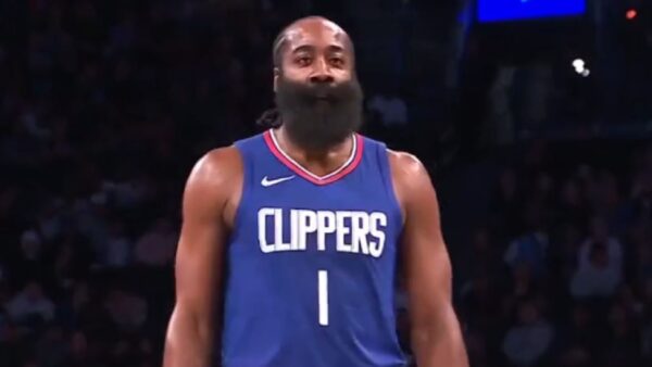 James Harden at the free-throw line