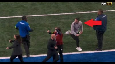Matt LaFleur and a security guard