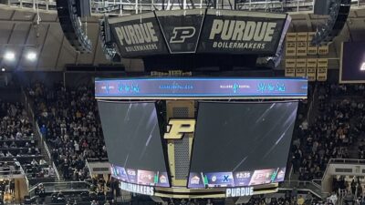 The Purdue basketball scoreboard