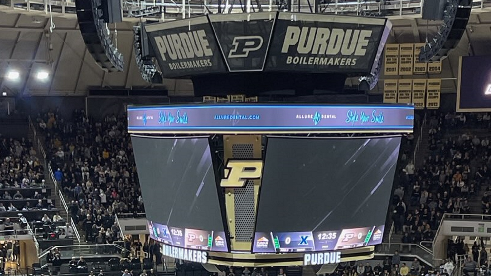 The Purdue basketball scoreboard