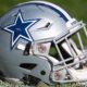 Cowboys helmet on the field