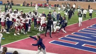 South Alabama and Eastern Michigan brawl after a game