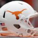 A Texas helmet on the bench