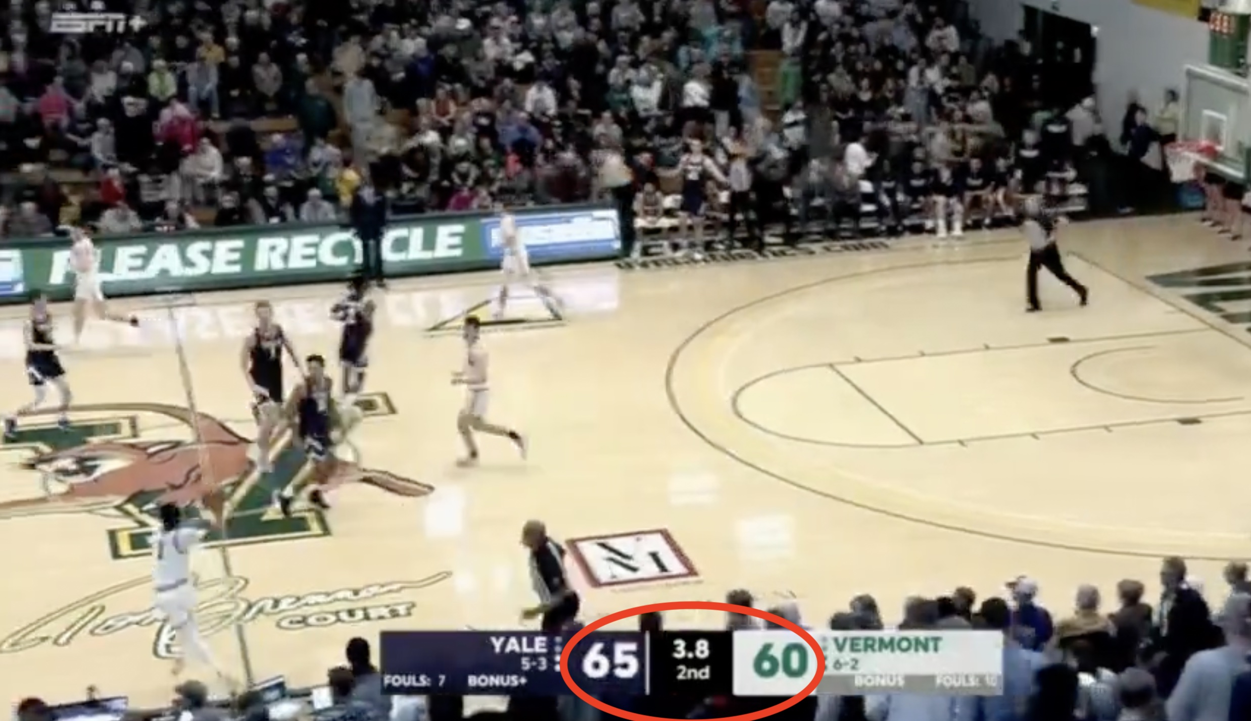 Yale vs. Vermont basketball game ends in epic comeback