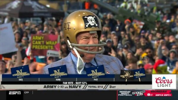 Bill Belichick Navy helmet