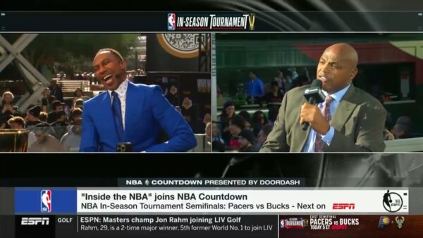 Charles Barkley yelling at Stephen A. Smith