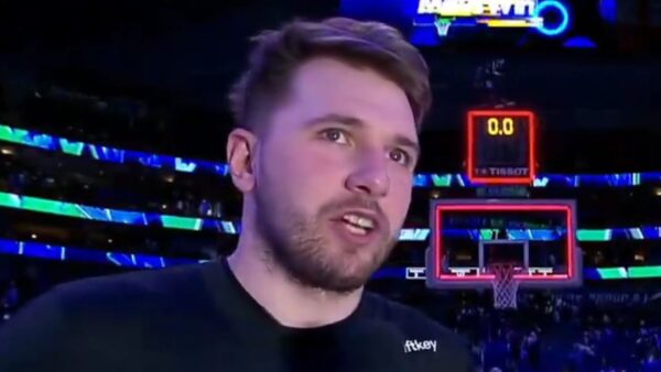 Luka Doncic giving an interview