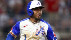 Ozzie Albies in his Braves uniform