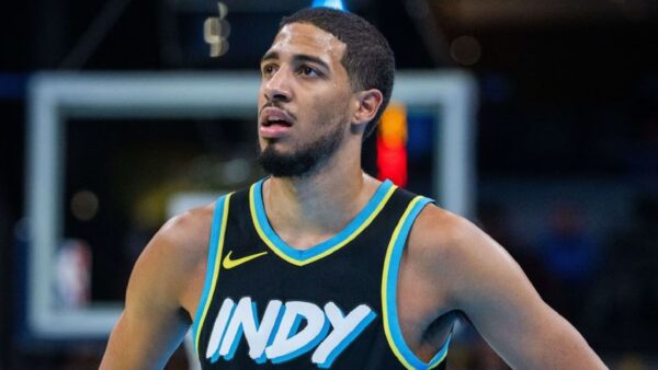 Tyrese Haliburton in his Pacers uniform