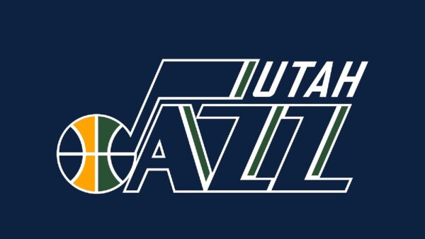 The logo of the Utah Jazz