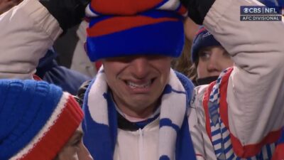 Bills fan crying after loss to Chiefs