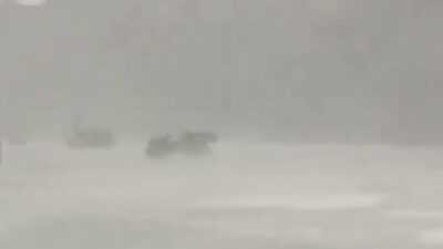 Highmark Stadium in Buffalo engulfed in a blizzard